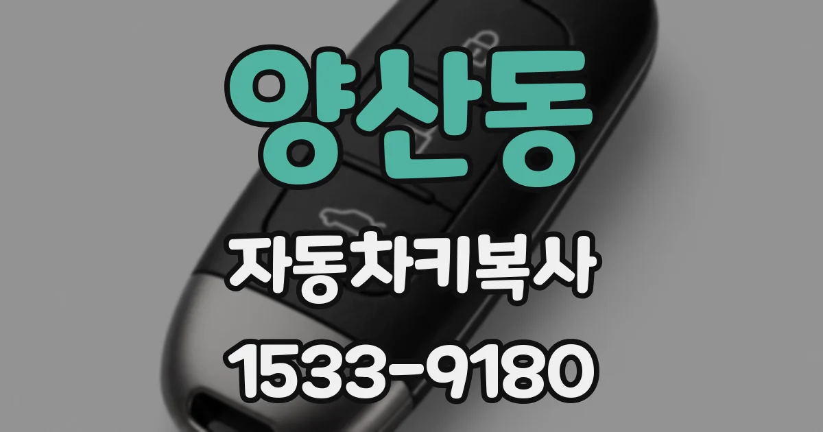 양산동 자동차키복사