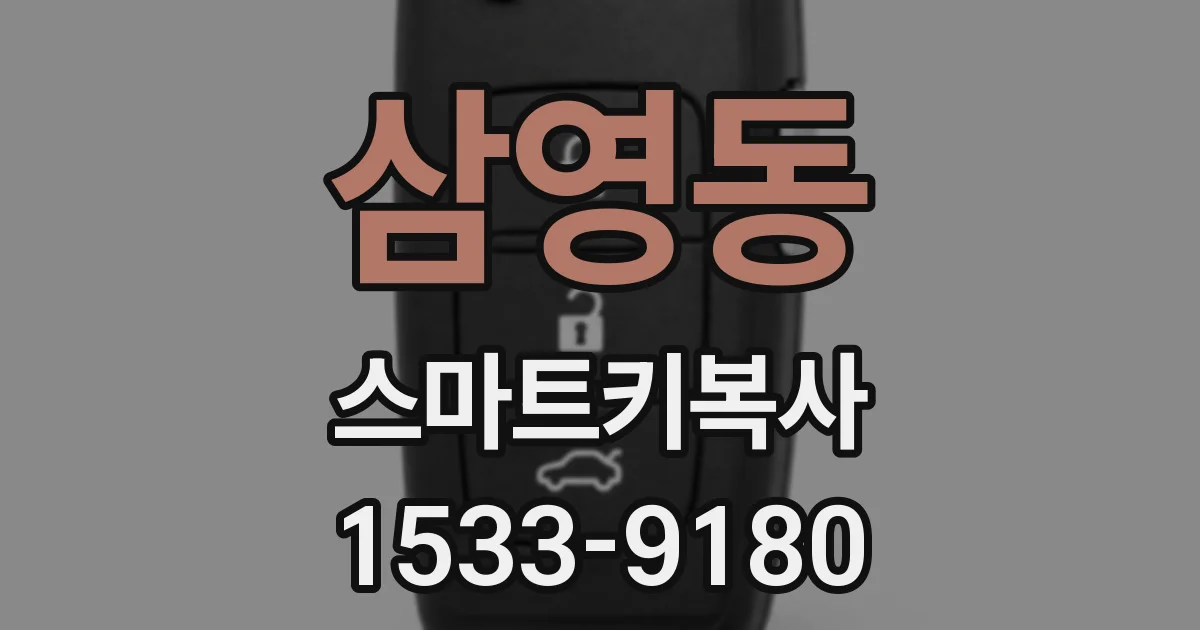 삼영동 스마트키복사