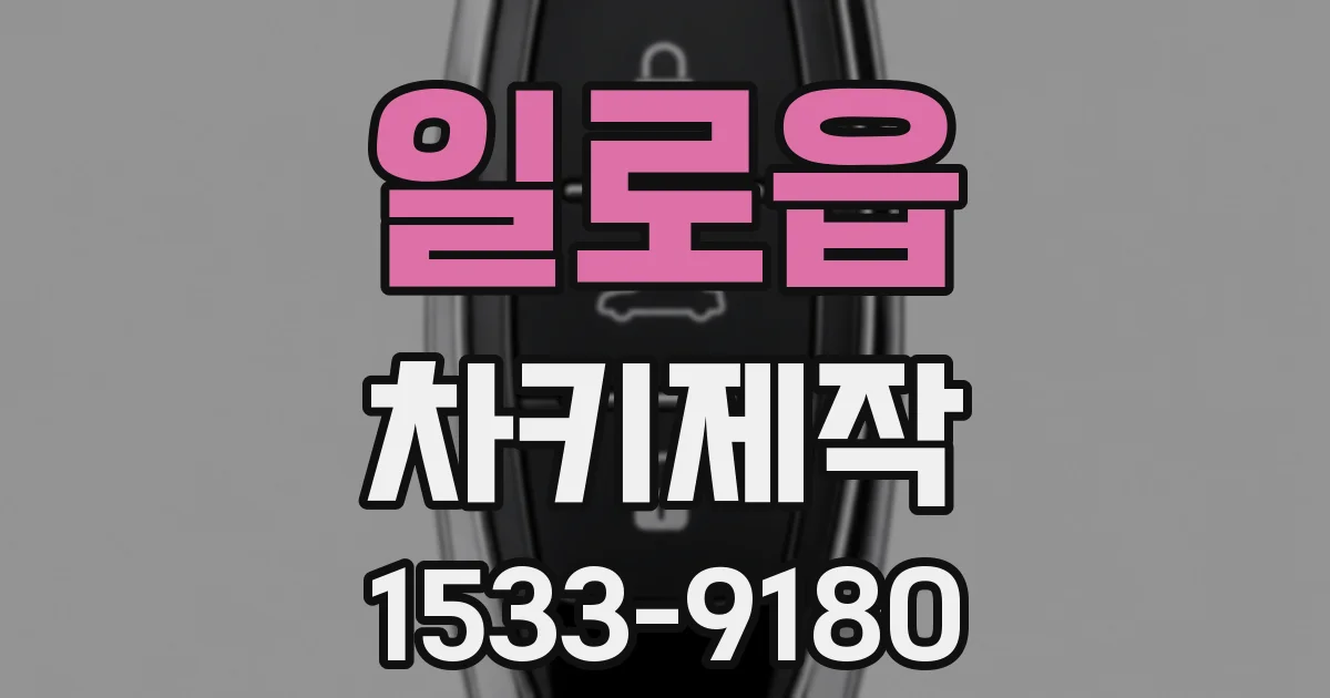 일로읍 차키제작