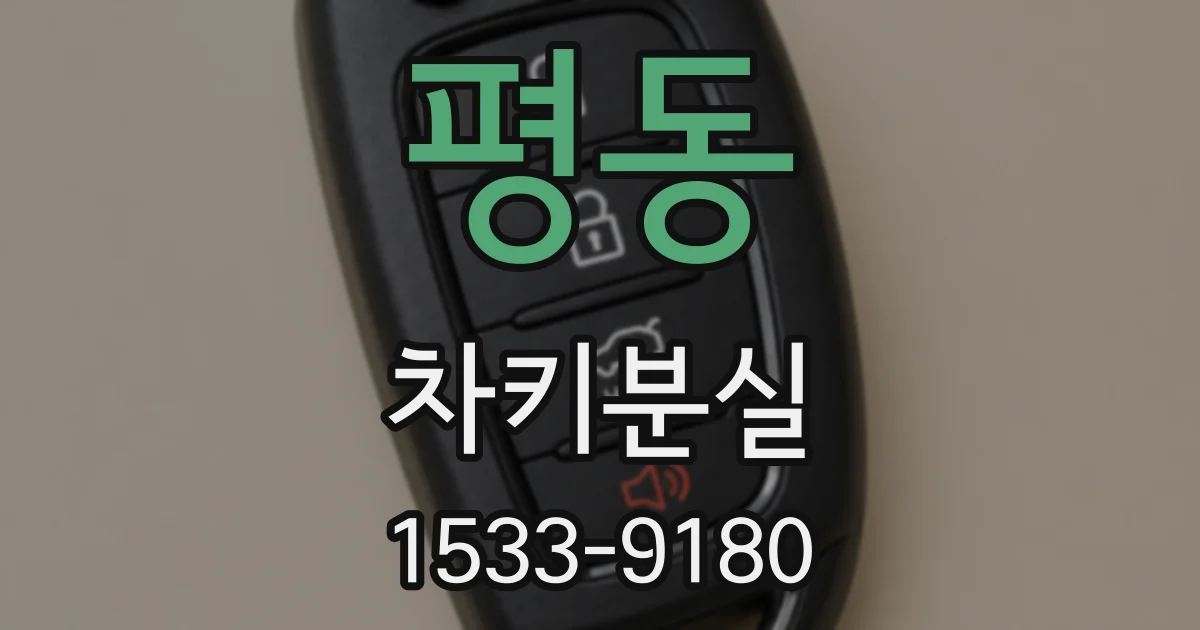 평동 차키분실