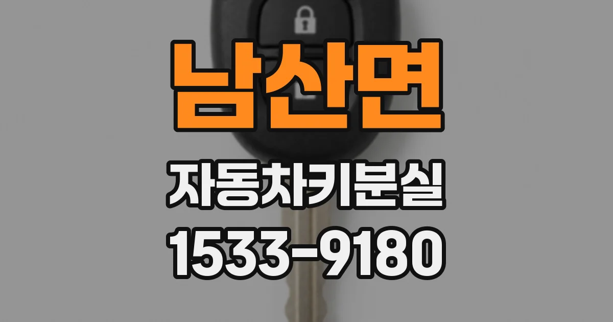 남산면 자동차키분실