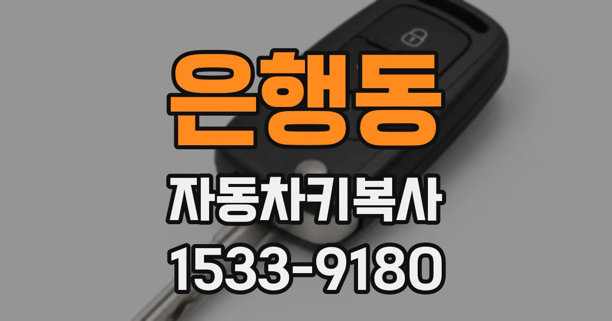 은행동 자동차키복사