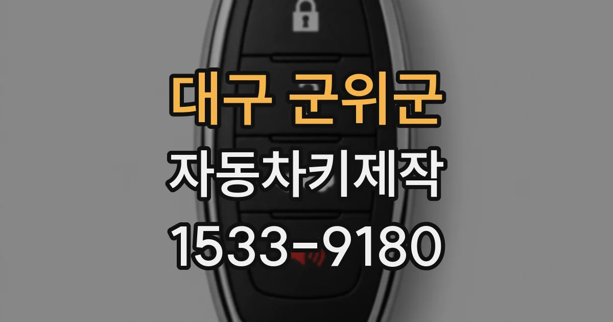 대구 군위군 자동차키제작