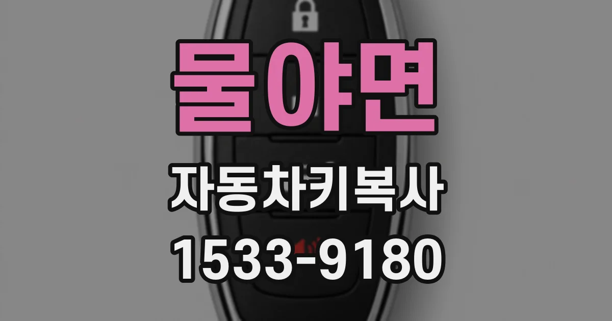 물야면 자동차키복사
