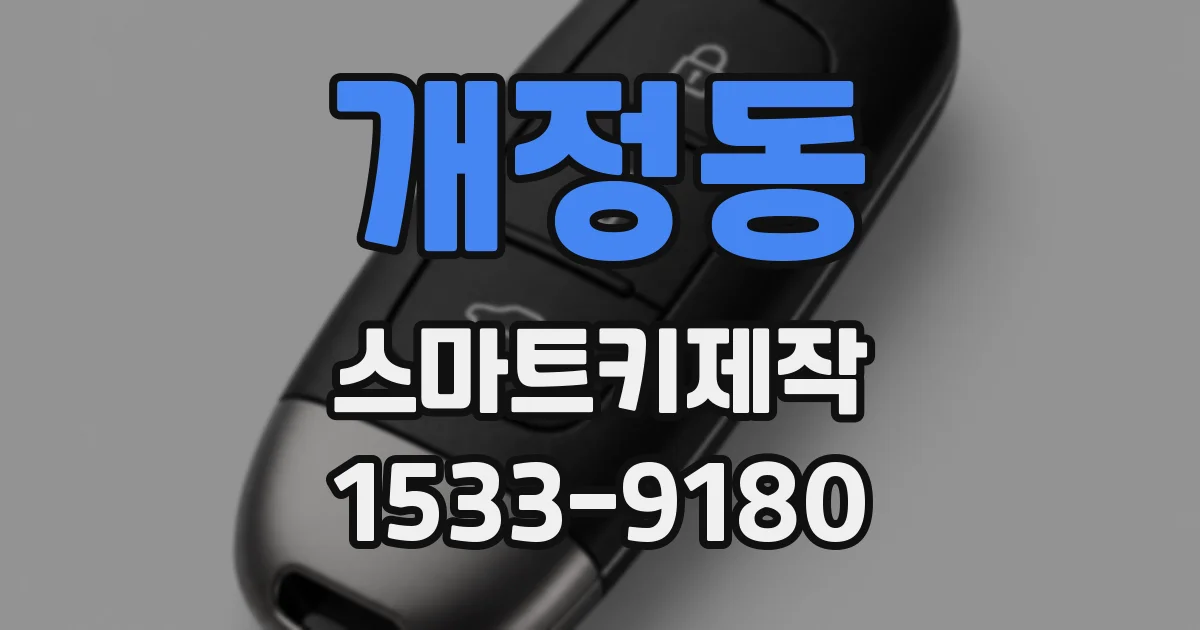 개정동 스마트키제작