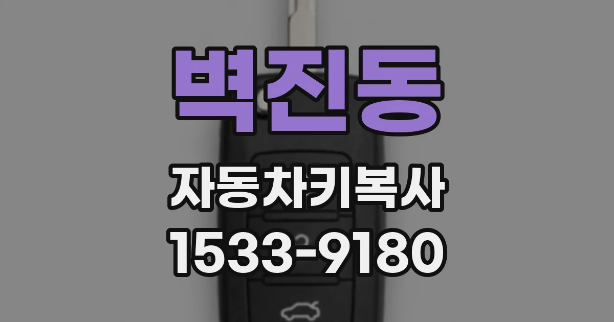 벽진동 자동차키복사