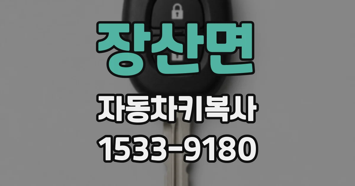 장산면 자동차키복사