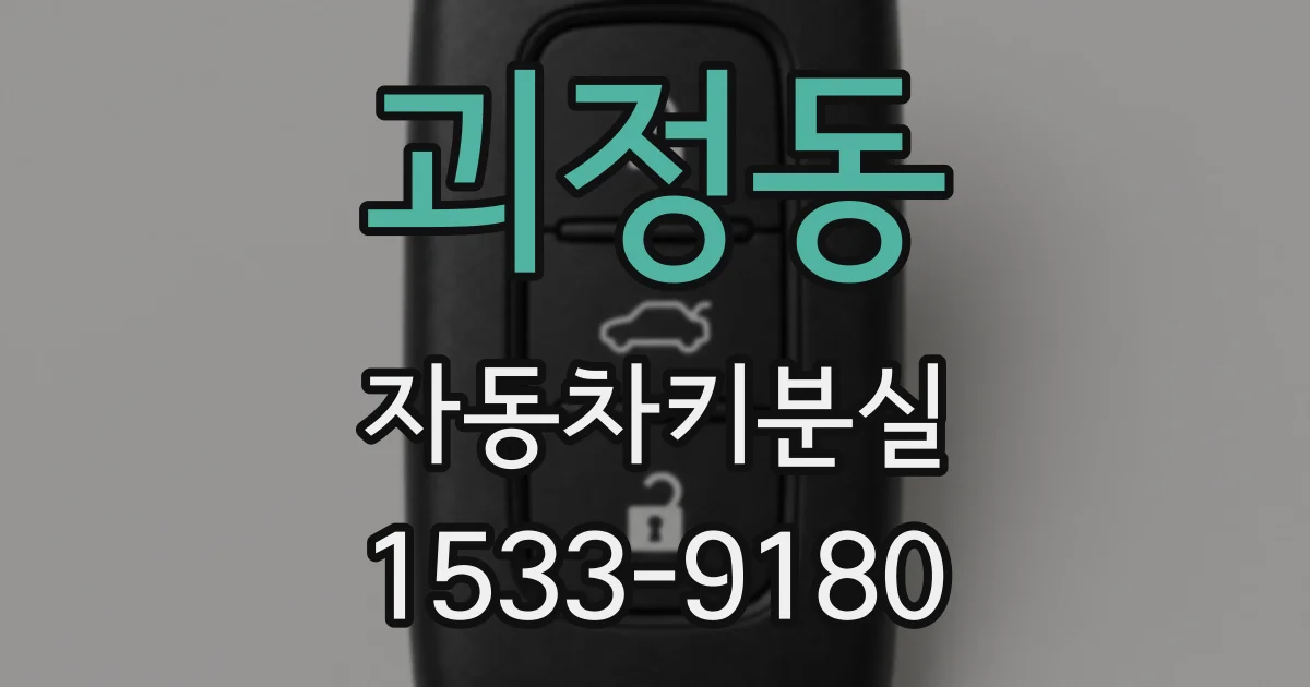 괴정동 자동차키분실