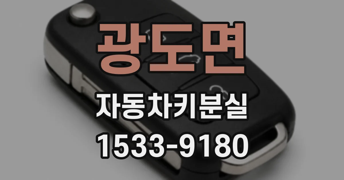 광도면 자동차키분실