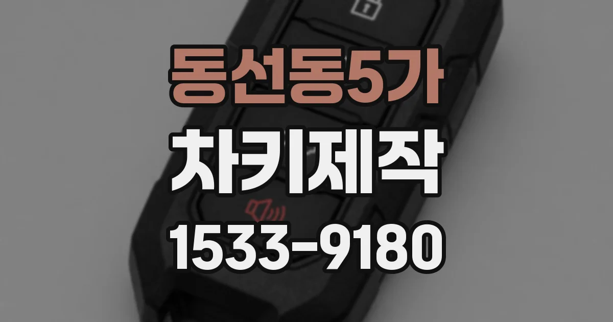 동선동5가 차키제작