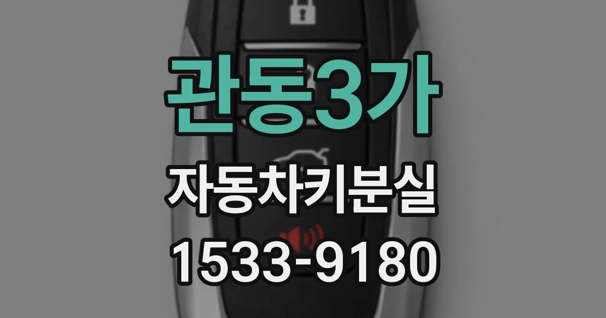 관동3가 자동차키분실