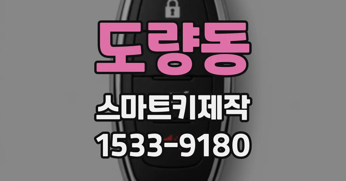 도량동 스마트키제작