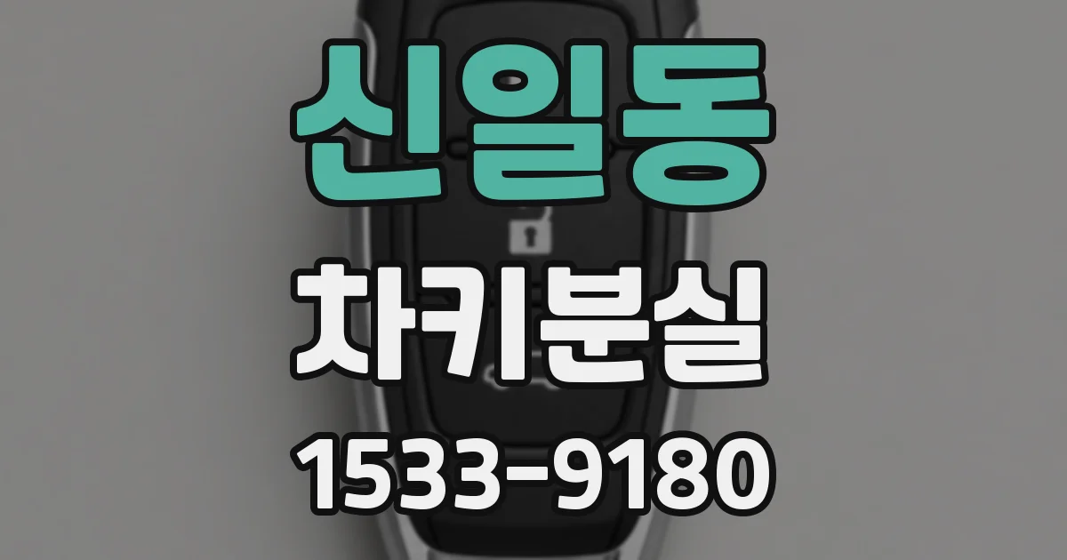 신일동 차키분실