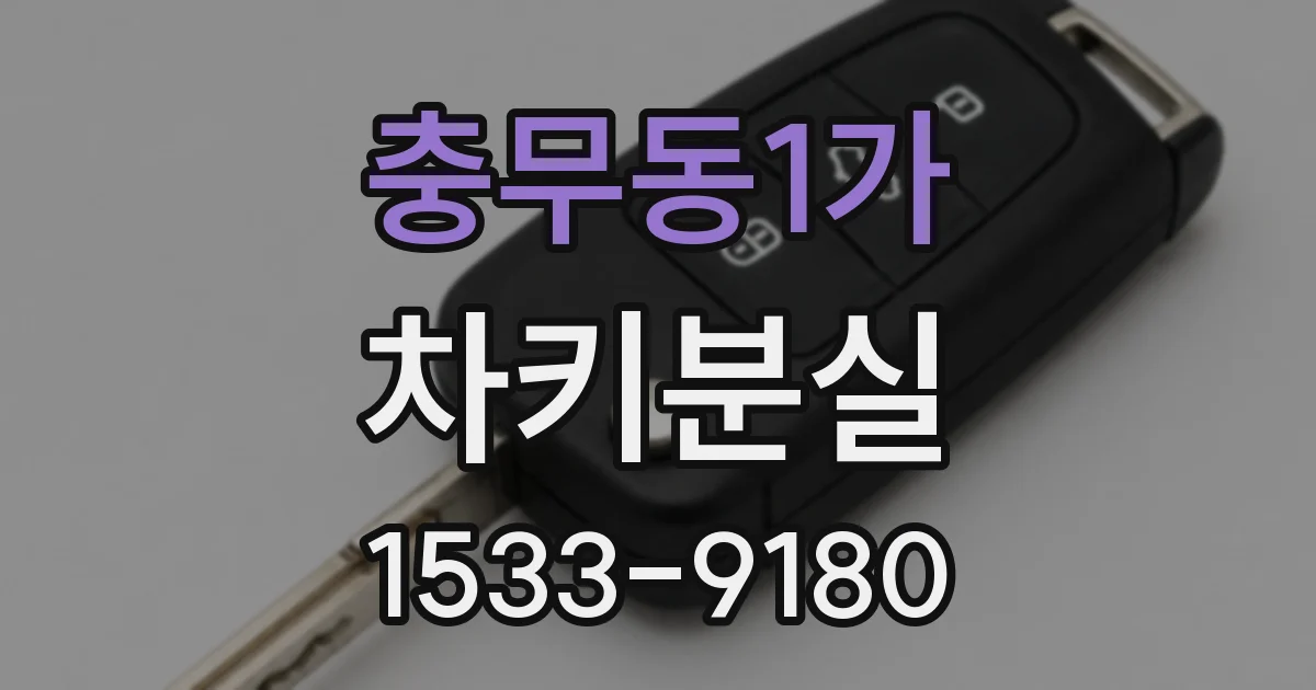 충무동1가 차키분실