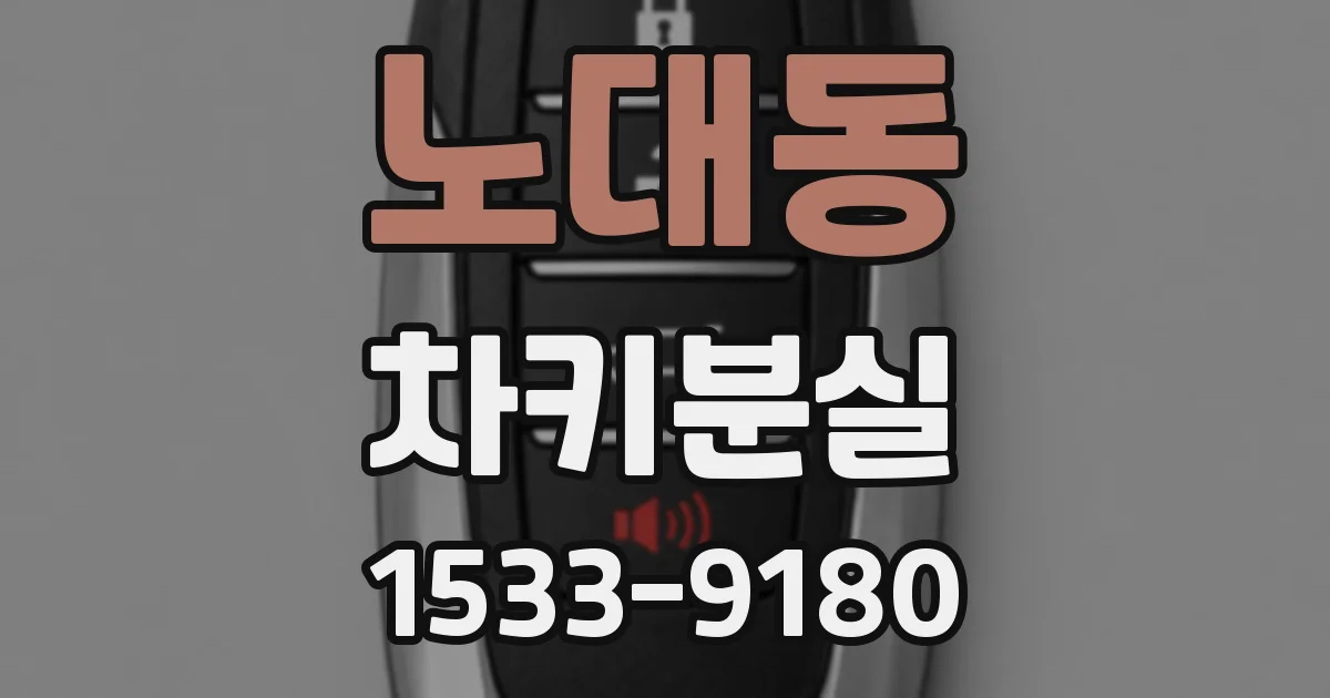 노대동 차키분실