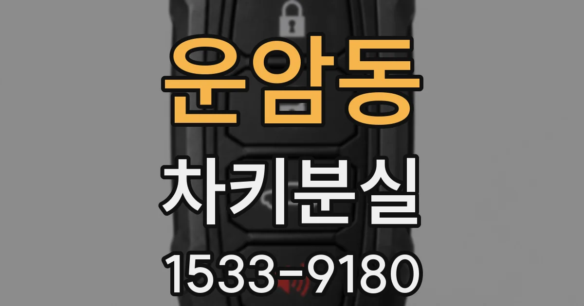 운암동 차키분실