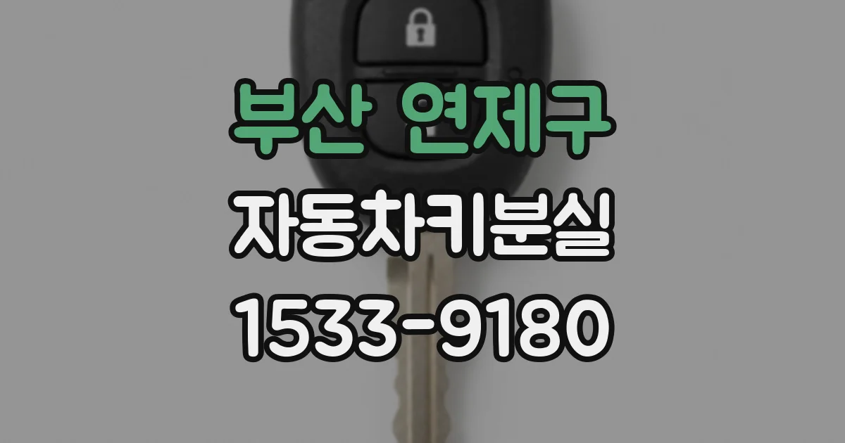 부산 연제구 자동차키분실