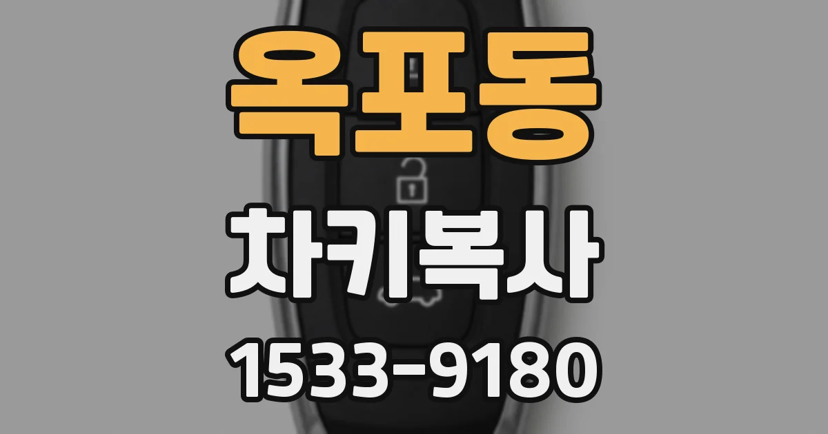 옥포동 차키복사