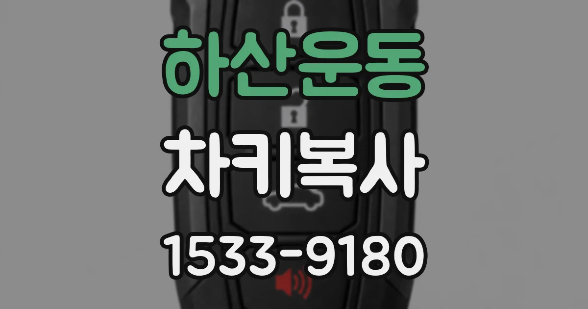 하산운동 차키복사