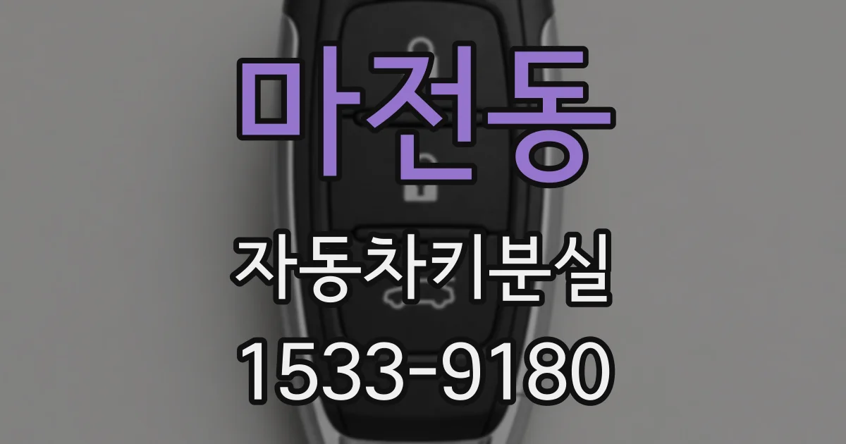 마전동 자동차키분실
