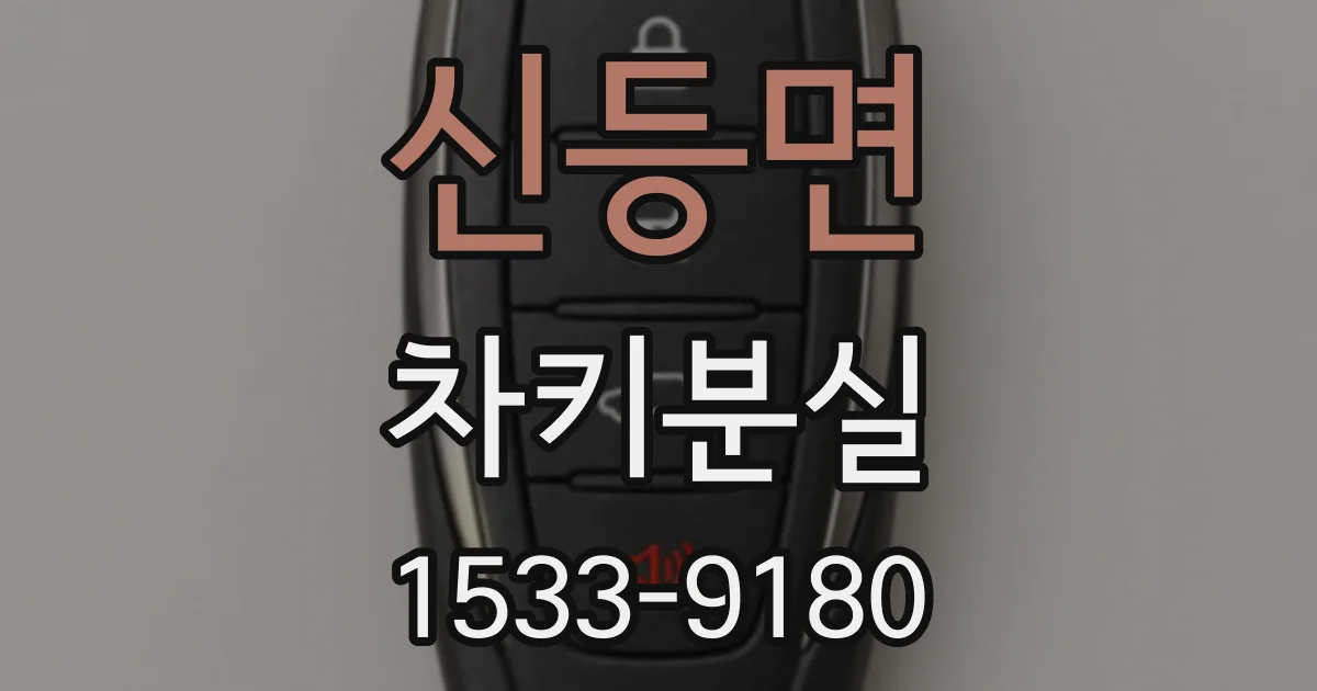 신등면 차키분실