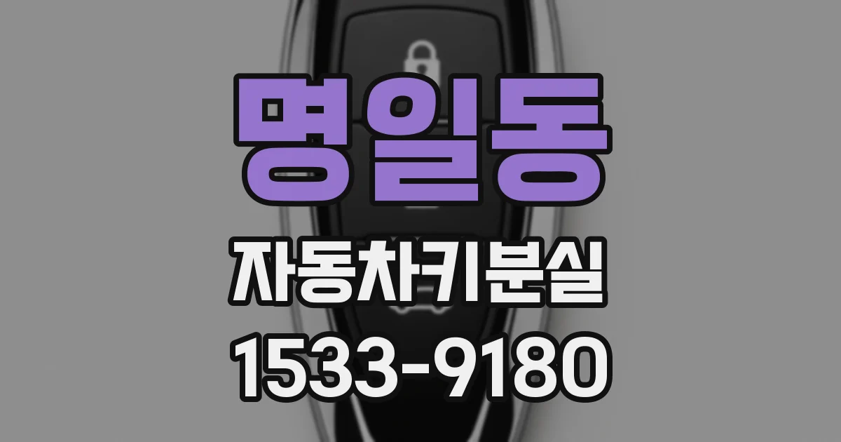 명일동 자동차키분실