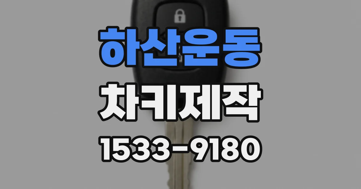 하산운동 차키제작
