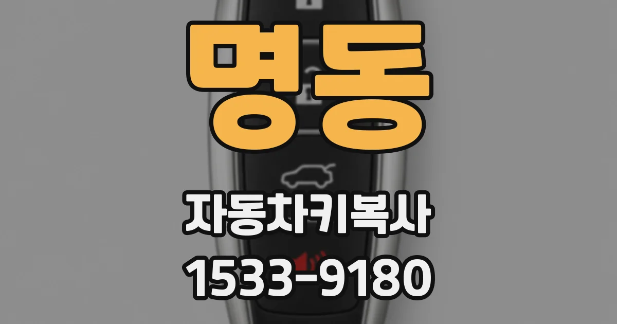 명동 자동차키복사