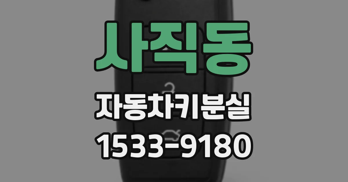 사직동 자동차키분실