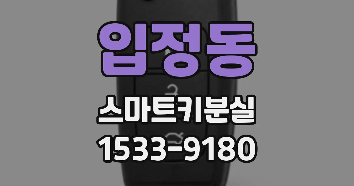 입정동 스마트키분실