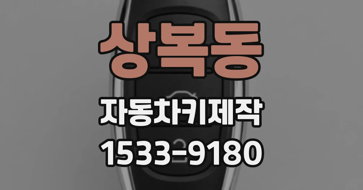 상복동 자동차키제작