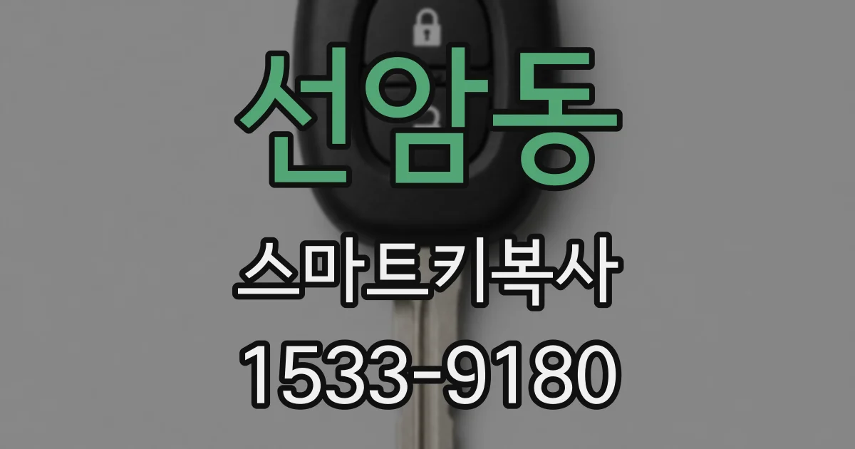선암동 스마트키복사
