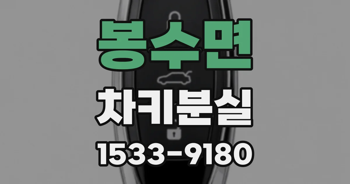 봉수면 차키분실