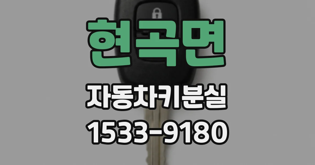 현곡면 자동차키분실