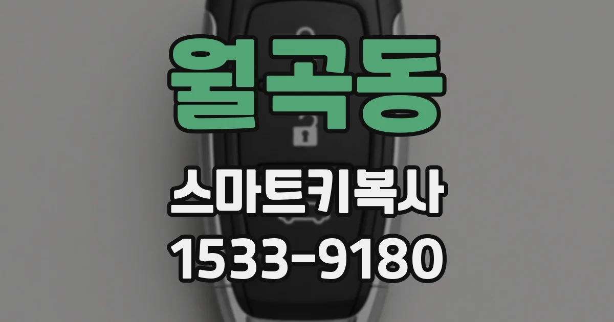 월곡동 스마트키복사