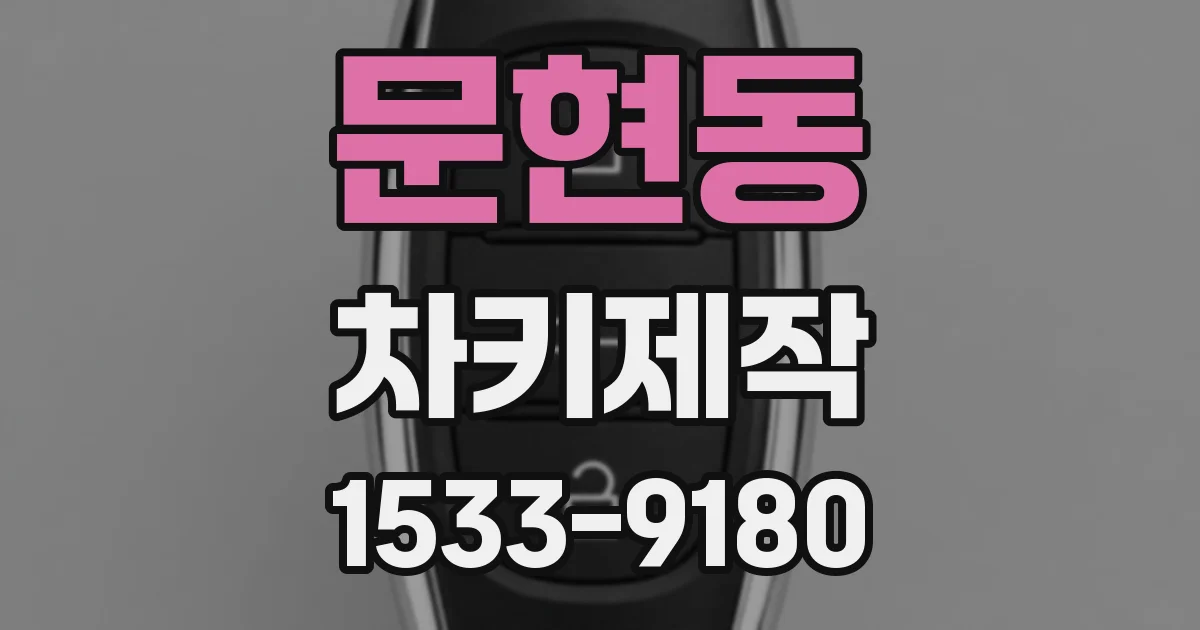 문현동 차키제작