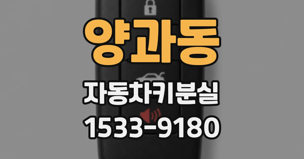 양과동 자동차키분실