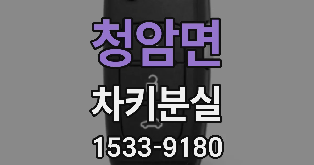청암면 차키분실