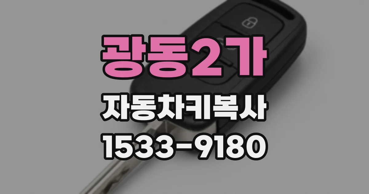 광동2가 자동차키복사