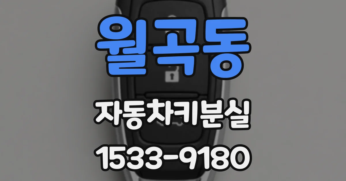 월곡동 자동차키분실