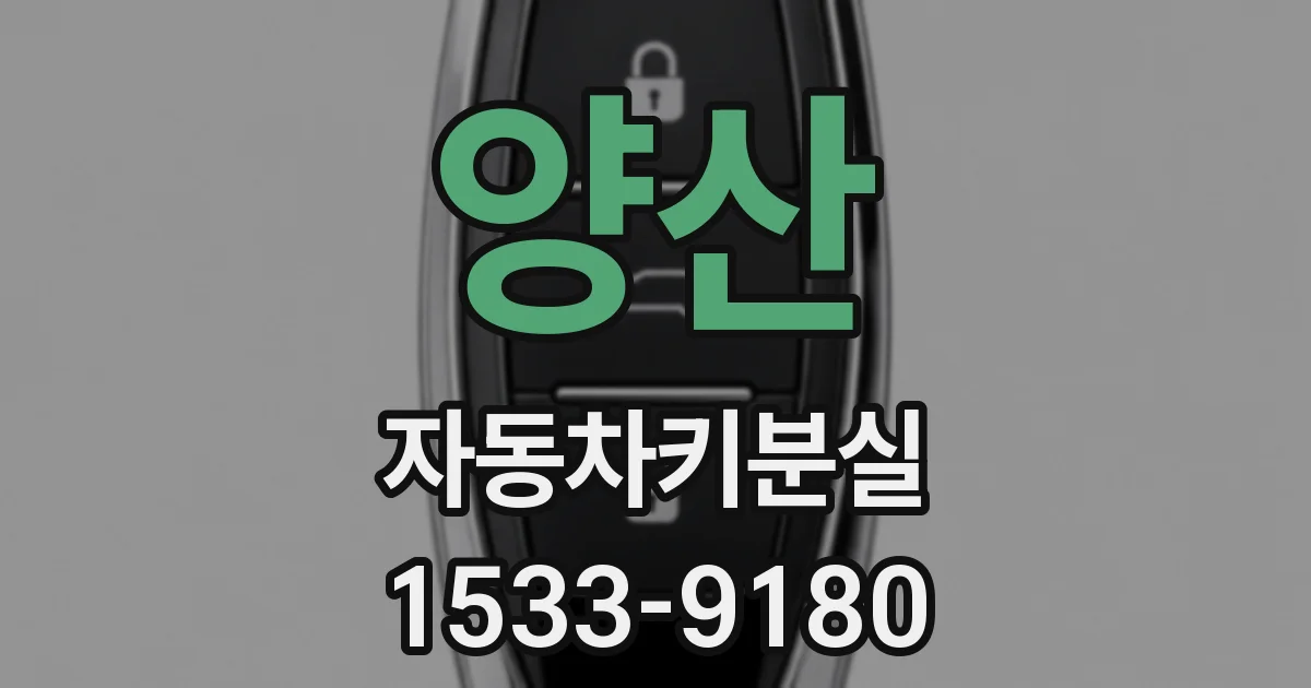 양산 자동차키분실