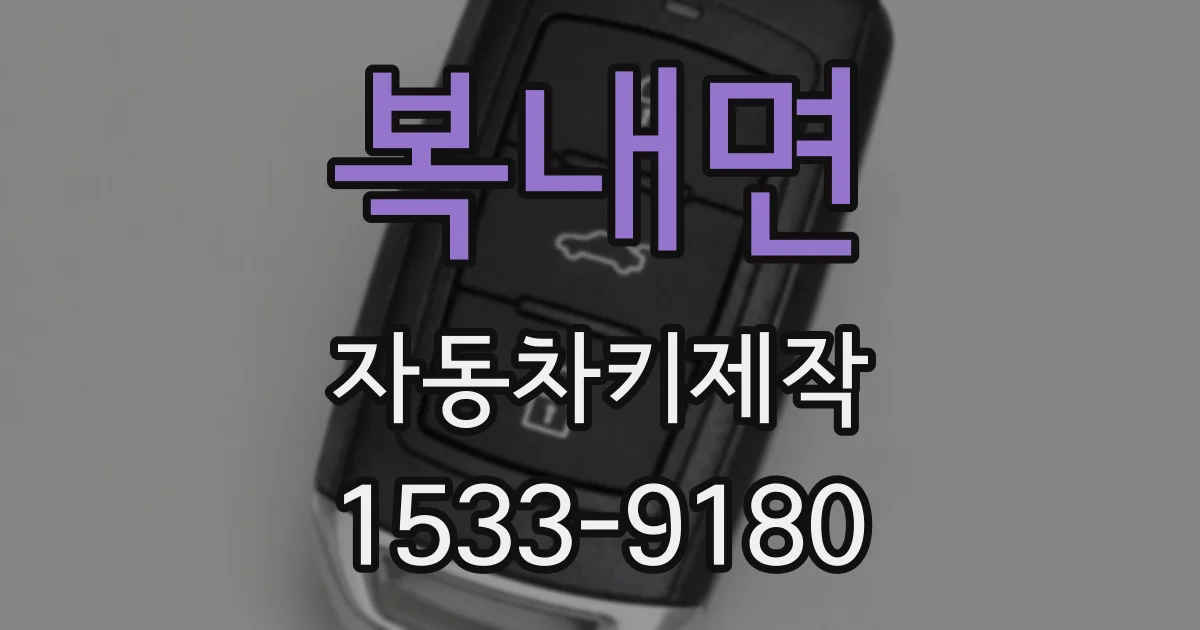 복내면 자동차키제작