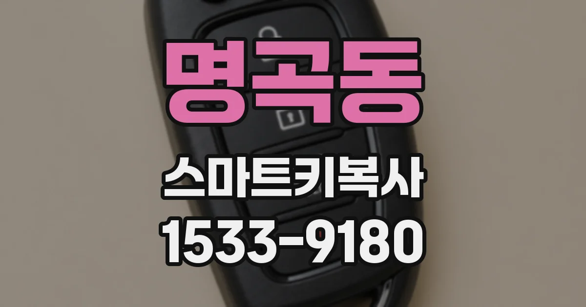 명곡동 스마트키복사