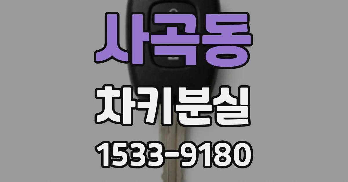 사곡동 차키분실