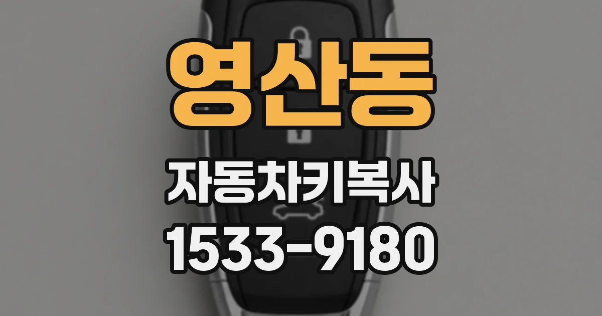 영산동 자동차키복사