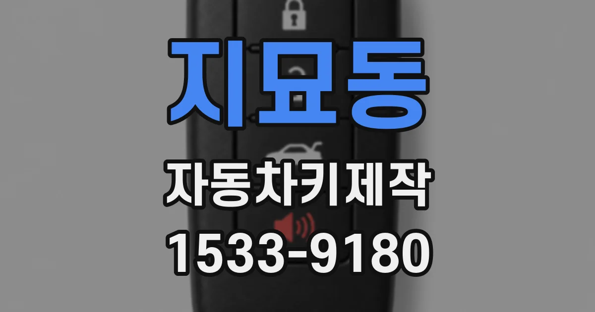 지묘동 자동차키제작