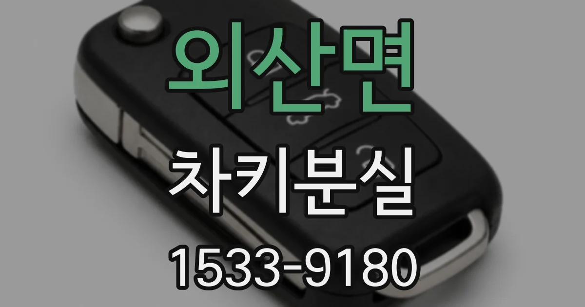 외산면 차키분실