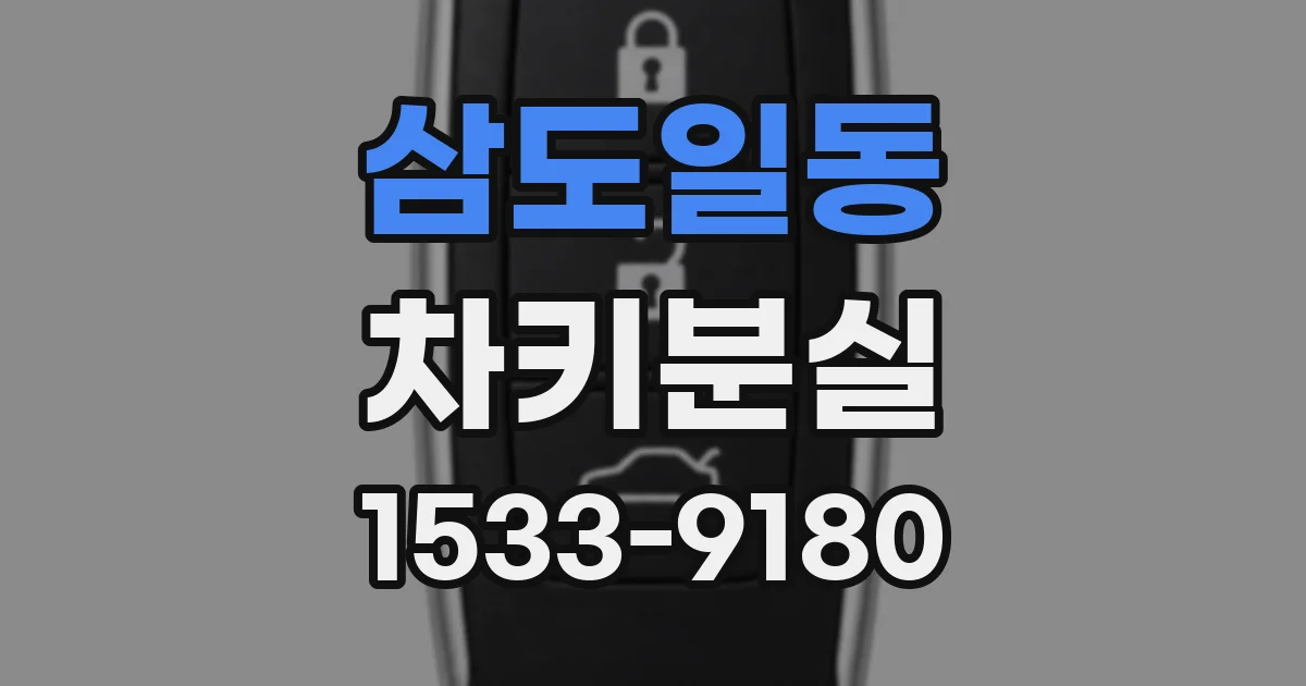삼도일동 차키분실