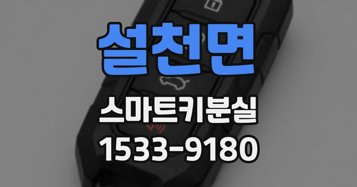 설천면 스마트키분실