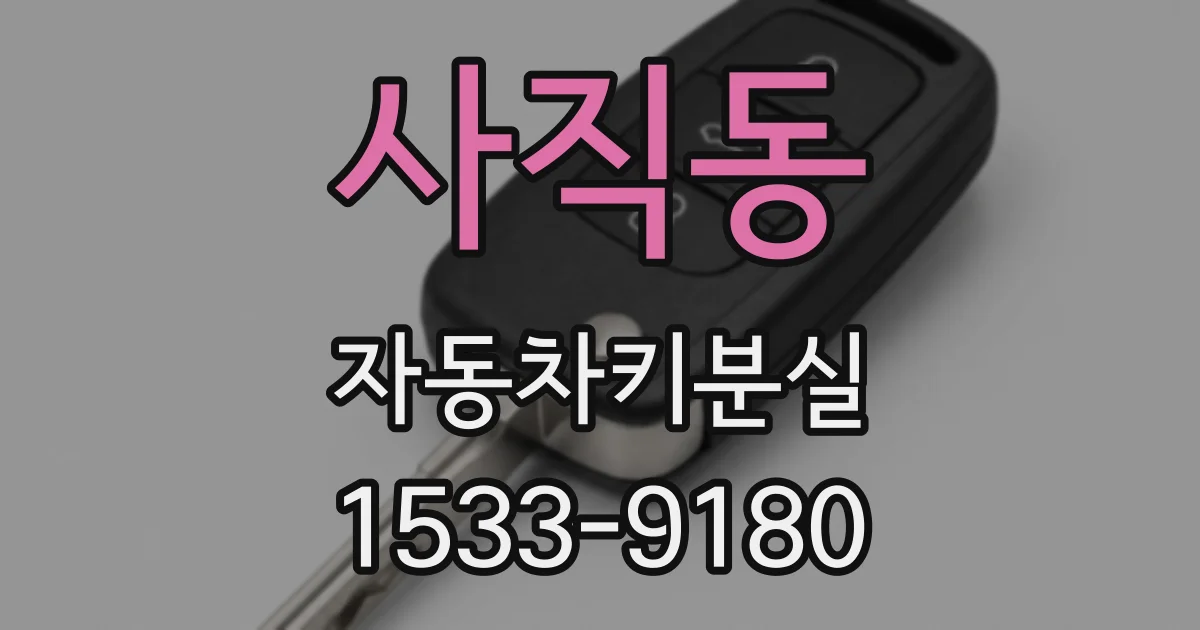 사직동 자동차키분실
